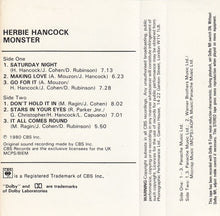 Load image into Gallery viewer, Herbie Hancock : Monster (Cass, Album)
