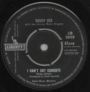 Bobby Vee : I Can't Say Goodbye  (7", Single)