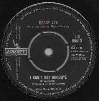 Bobby Vee : I Can't Say Goodbye  (7