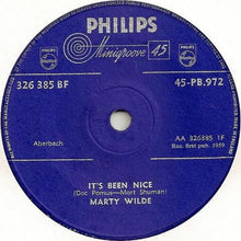 Load image into Gallery viewer, Marty Wilde : It&#39;s Been Nice / Bad Boy (7&quot;, Sol)
