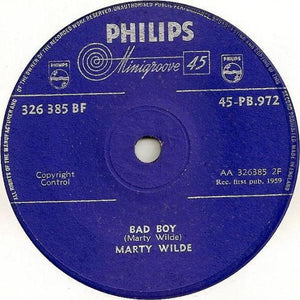 Marty Wilde : It's Been Nice / Bad Boy (7", Sol)