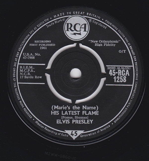 Buy Elvis Presley : His Latest Flame / Little Sister (7", Single, 4-P) online for the lowest price at Strummer Room Records