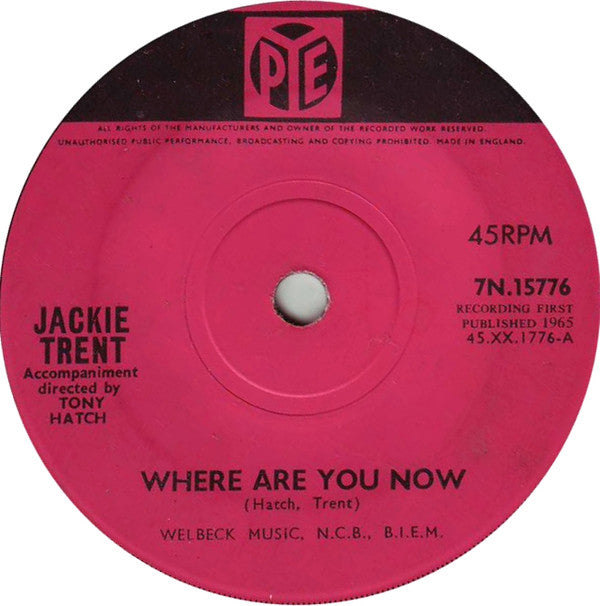 Jackie Trent : Where Are You Now (7