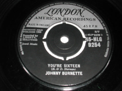 Johnny Burnette : You're Sixteen (7