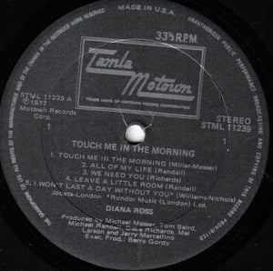 Diana Ross : Touch Me In The Morning (LP, Album, U.S)