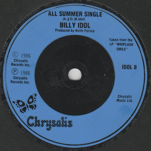 Billy Idol : To Be A Lover (7", Single, Blu)