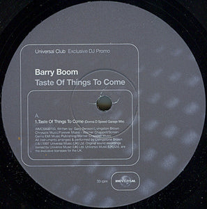 Barry Boom : Taste Of Things To Come (12", Promo)