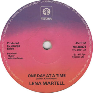 Lena Martell : One Day At A Time (7", Single, Red)