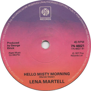 Lena Martell : One Day At A Time (7", Single, Red)