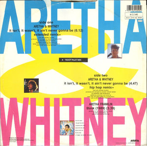 Aretha Franklin & Whitney Houston : It Isn't, It Wasn't, It Ain't Never Gonna Be (12", Maxi)