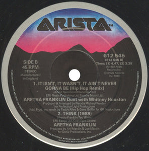 Aretha Franklin & Whitney Houston : It Isn't, It Wasn't, It Ain't Never Gonna Be (12", Maxi)