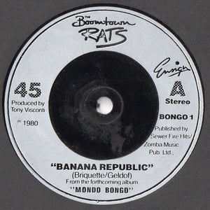 The Boomtown Rats : Banana Republic (7", Single, Sil)