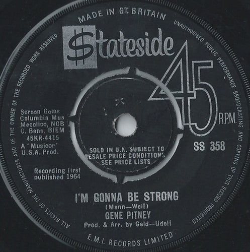 Gene Pitney : I'm Gonna Be Strong (7