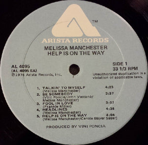 Melissa Manchester : Help Is On The Way (LP, Album)