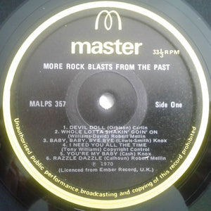 Various : More Rock Blasts From The Past (LP, Comp)