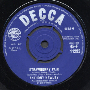 Anthony Newley : Strawberry Fair / A Boy Without A Girl (7")
