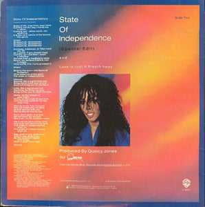 Donna Summer : State Of Independence (12", Single, Ltd)