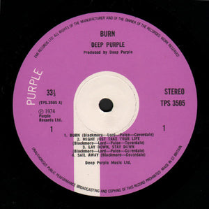 Deep Purple : Burn (LP, Album, RP)