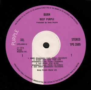 Deep Purple : Burn (LP, Album, RP)