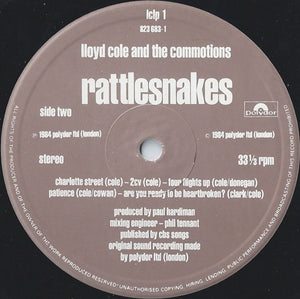 Lloyd Cole And The Commotions* : Rattlesnakes (LP, Album, Whi)