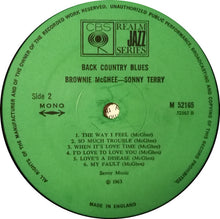 Load image into Gallery viewer, Sonny Terry &amp; Brownie McGhee : Back Country Blues (LP, Album, Mono)
