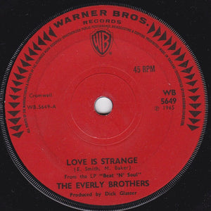 Everly Brothers : Love Is Strange (7", Sol)