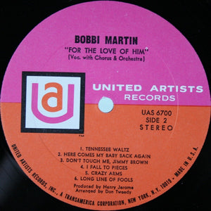 Bobbi Martin : For The Love Of Him (LP, Album)