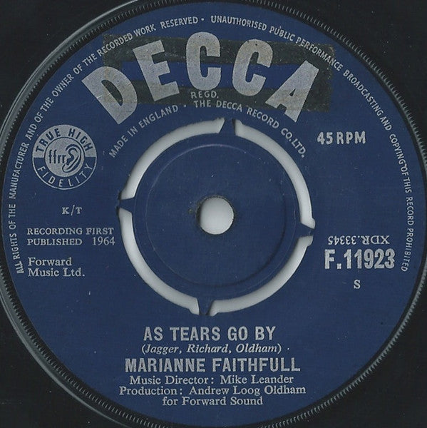 Marianne Faithfull : As Tears Go By (7