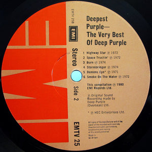 Deep Purple : Deepest Purple : The Very Best Of Deep Purple (LP, Comp)