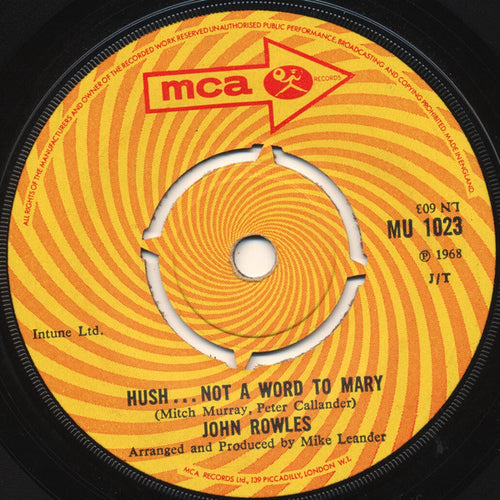 John Rowles : Hush... Not A Word To Mary (7