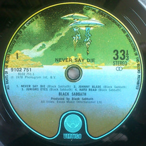 Black Sabbath : Never Say Die! (LP, Album, Unl)