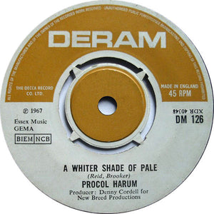 Procol Harum : A Whiter Shade Of Pale (7", Single)