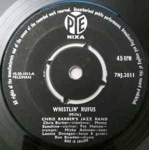Chris Barber's Jazz Band : Whistlin' Rufus (7", RE, Pus)