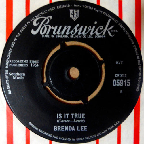 Brenda Lee : Is It True (7