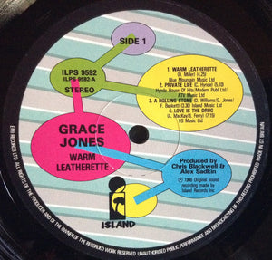 Grace Jones : Warm Leatherette (LP, Album, Bar)