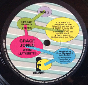 Grace Jones : Warm Leatherette (LP, Album, Bar)
