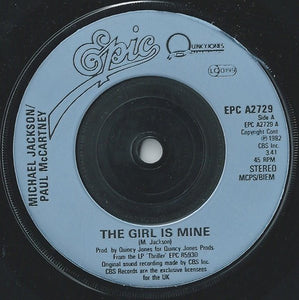 Michael Jackson / Paul McCartney : The Girl Is Mine (7", Blu)