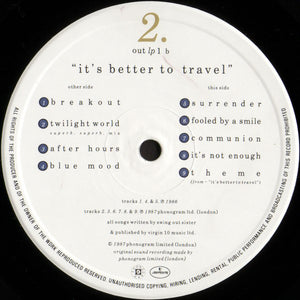 Swing Out Sister : It's Better To Travel (LP, Album)