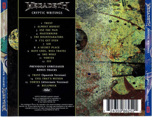 Megadeth : Cryptic Writings (CD, Album, RE, RM)