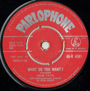 Adam Faith : What Do You Want ? (7", Single, 4 P)