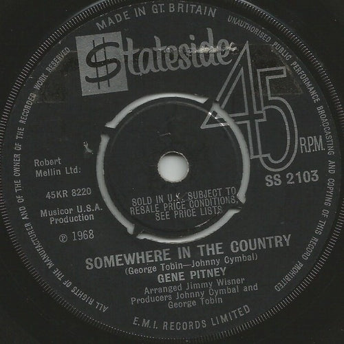 Gene Pitney : Somewhere In The Country (7