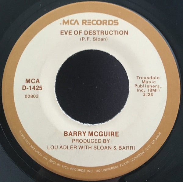 Barry McGuire : Eve Of Destruction / Child Of Our Times (7