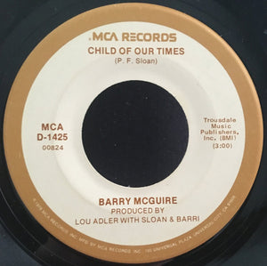 Barry McGuire : Eve Of Destruction / Child Of Our Times (7", RE)