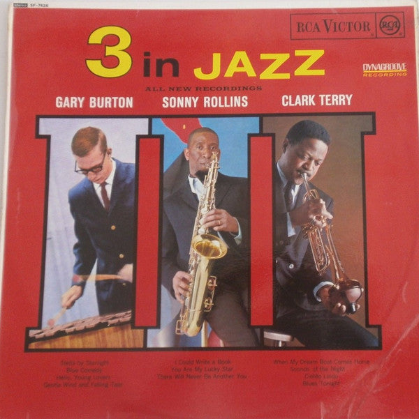 Gary Burton / Sonny Rollins / Clark Terry : 3 In Jazz (LP, Album)