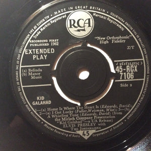 Elvis Presley With The Jordanaires : Kid Galahad (7", EP)