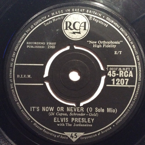 Elvis Presley With The Jordanaires : It's Now Or Never  (7