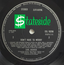 Load image into Gallery viewer, Earl Hooker : Don&#39;t Have To Worry (LP, Album)
