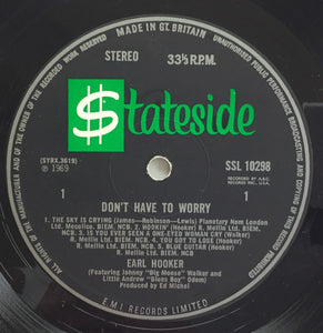 Earl Hooker : Don't Have To Worry (LP, Album)