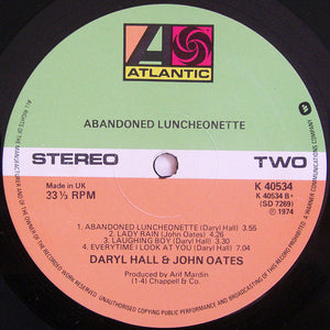 Daryl Hall & John Oates : Abandoned Luncheonette (LP, Album, RE)