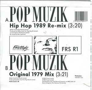 M (2) : Pop Muzik (Hip Hop 1989 Re-Mix) (7")
